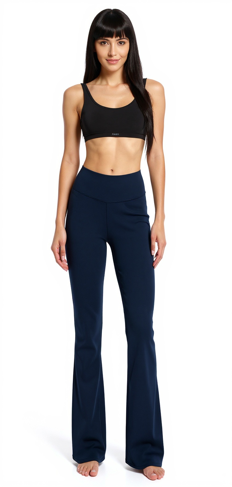 Bootcut Yoga Pants in Dark Navy — The Earth Tone Edit style look